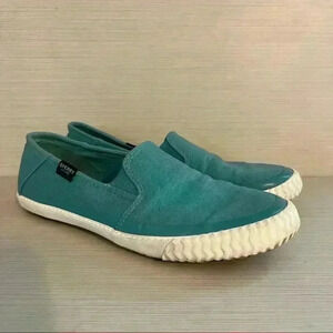 Sperry Slip-on Shoes Blue Canvas Boat Shoes Size 8